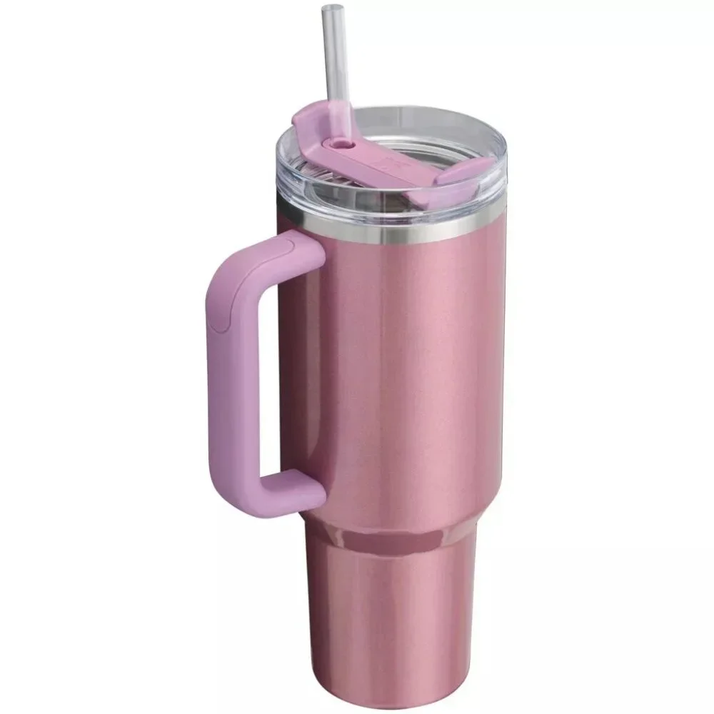 Stanley 40 oz Stainless Steel H2.0 FlowState Quencher Tumbler Mauve Shimmer - Picture 2 of 4